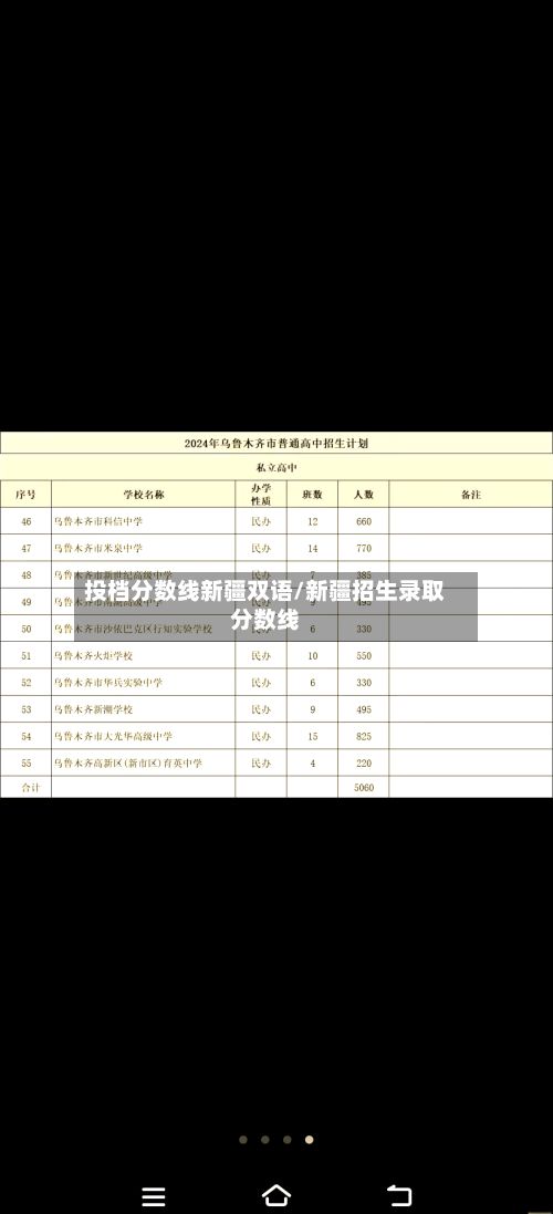 投档分数线新疆双语/新疆招生录取分数线