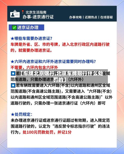 【车牌北京限行,北京车牌限行什么处罚的】