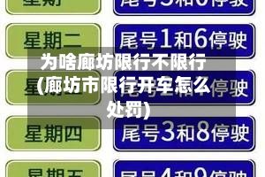 为啥廊坊限行不限行(廊坊市限行开车怎么处罚)