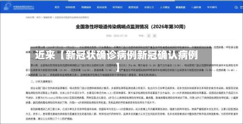 近来【新冠状确诊病例新冠确认病例】-第3张图片