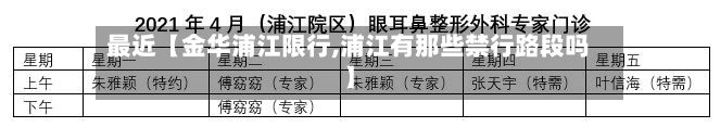 最近【金华浦江限行,浦江有那些禁行路段吗】