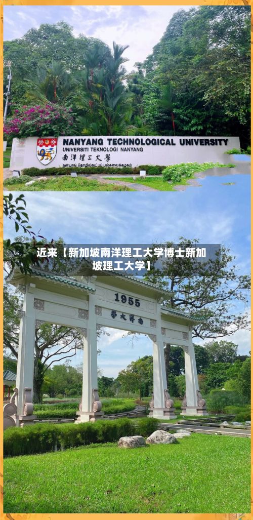 近来【新加坡南洋理工大学博士新加坡理工大学】-第3张图片