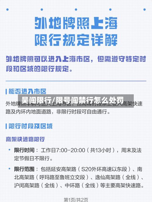 吴闯限行/限号闯禁行怎么处罚