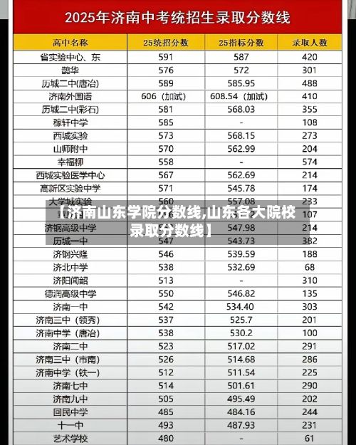 【济南山东学院分数线,山东各大院校录取分数线】-第2张图片