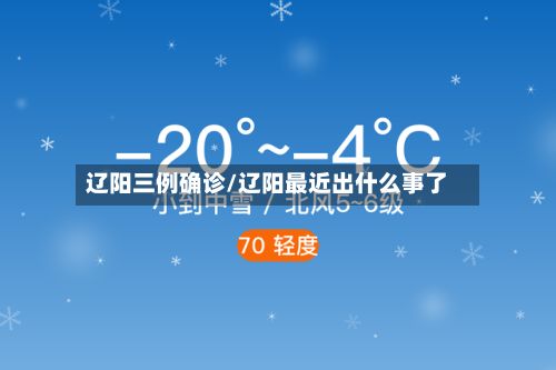 辽阳三例确诊/辽阳最近出什么事了-第3张图片