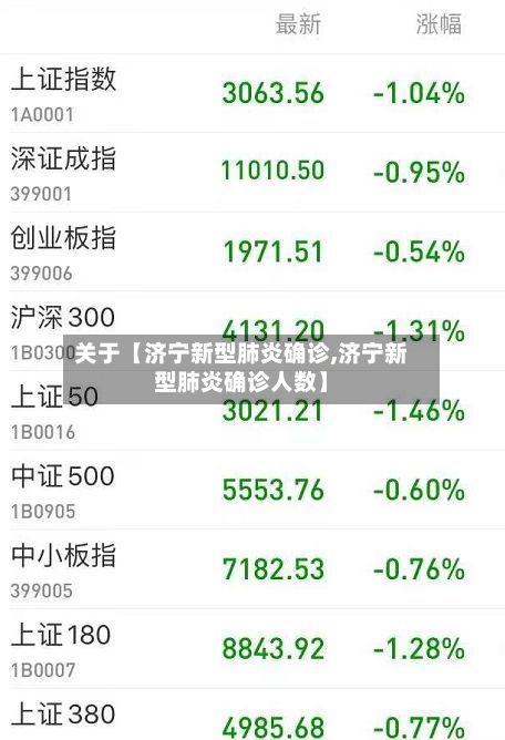 关于【济宁新型肺炎确诊,济宁新型肺炎确诊人数】