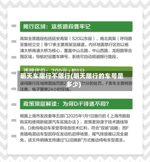 明天车限行不限行(明天限行的车号是多少)