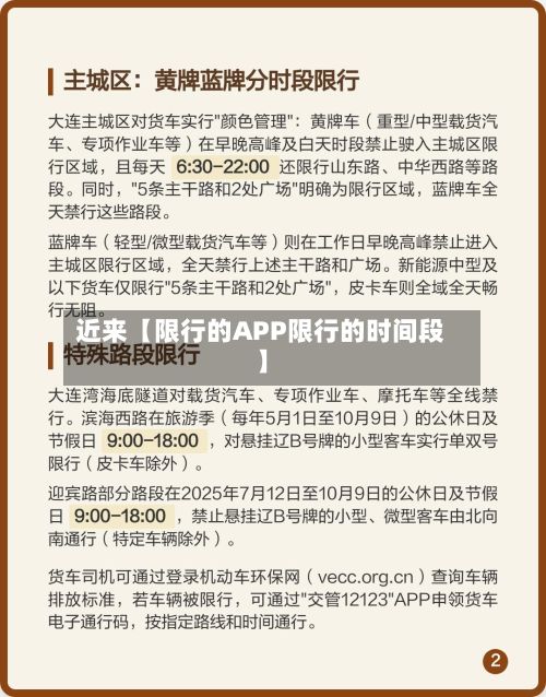 近来【限行的APP限行的时间段】-第2张图片
