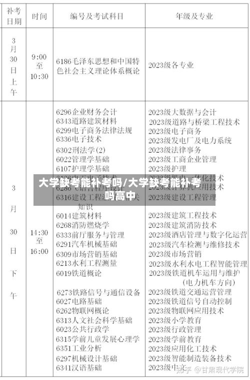 大学缺考能补考吗/大学缺考能补考吗高中