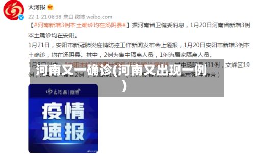 河南又一确诊(河南又出现一例)-第3张图片