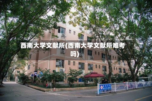 西南大学文献所(西南大学文献所难考吗)-第1张图片